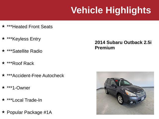 used 2014 Subaru Outback car, priced at $5,850