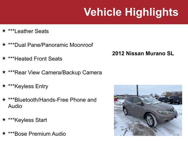used 2012 Nissan Murano car, priced at $5,000