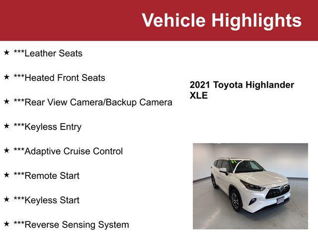 2021 Blizzard Pearl Toyota Highlander