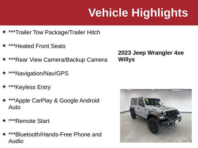 used 2023 Jeep Wrangler 4xe car, priced at $26,350