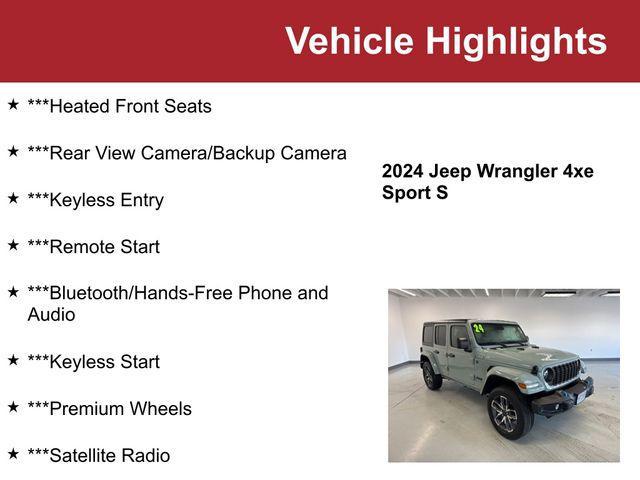 used 2024 Jeep Wrangler 4xe car, priced at $28,500