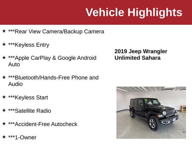 used 2019 Jeep Wrangler Unlimited car, priced at $22,350
