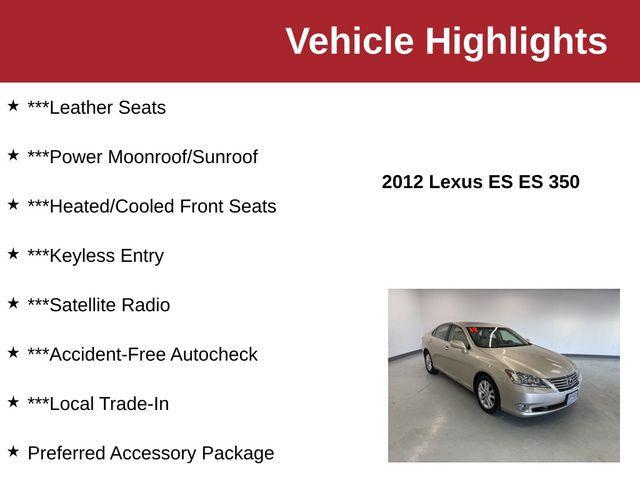 used 2012 Lexus ES 350 car, priced at $15,850