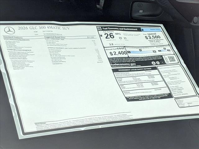 used 2026 Mercedes-Benz GLC 300 car, priced at $50,977