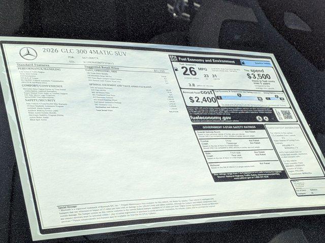 new 2026 Mercedes-Benz GLC 300 car, priced at $60,370