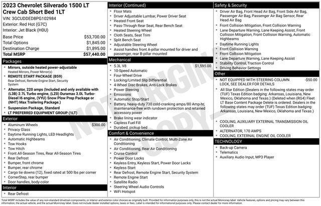 used 2023 Chevrolet Silverado 1500 car, priced at $38,400