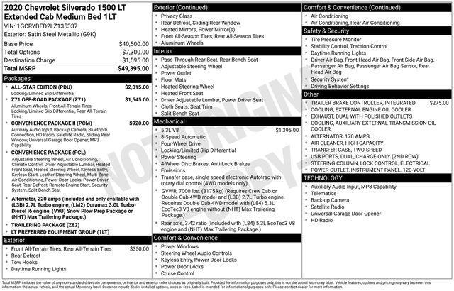 used 2020 Chevrolet Silverado 1500 car