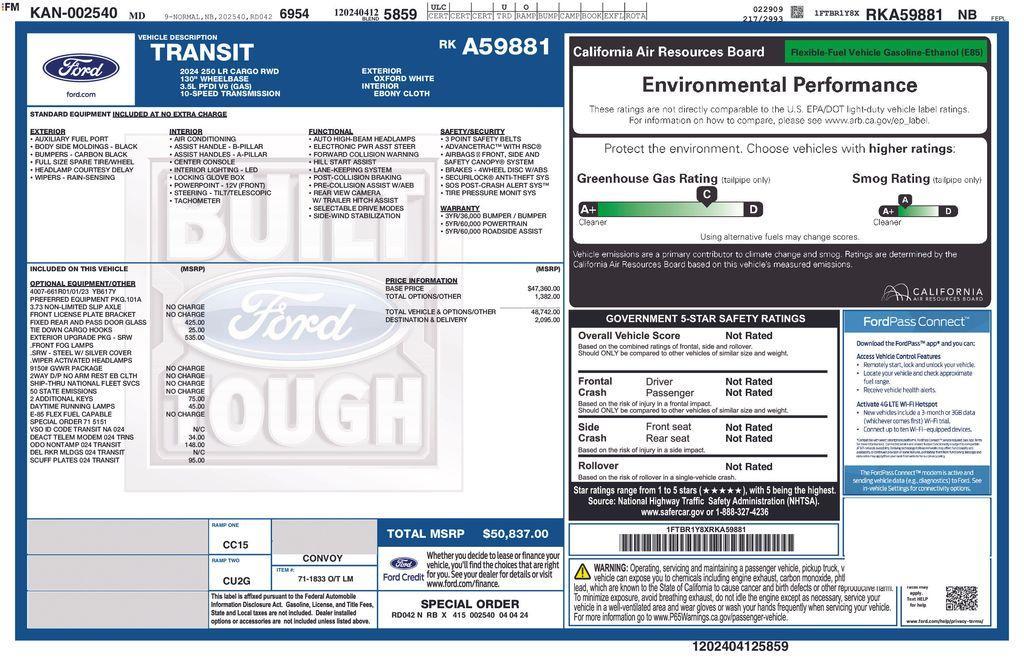 used 2024 Ford Transit-250 car, priced at $33,480