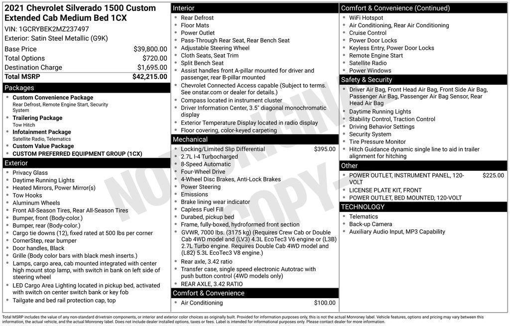 used 2021 Chevrolet Silverado 1500 car, priced at $24,912