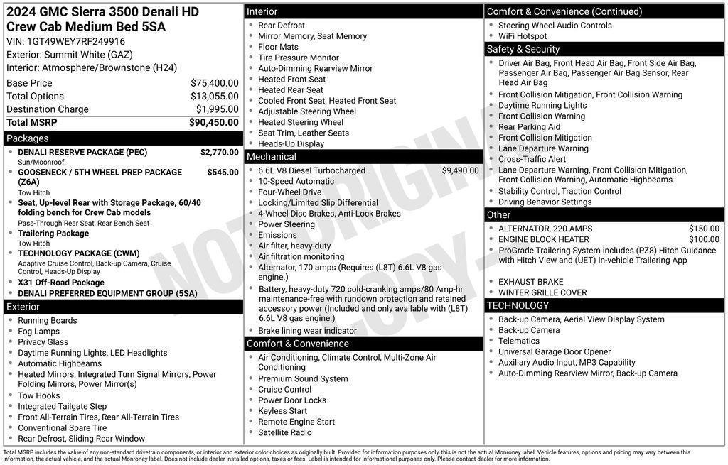 used 2024 GMC Sierra 3500 car, priced at $70,995