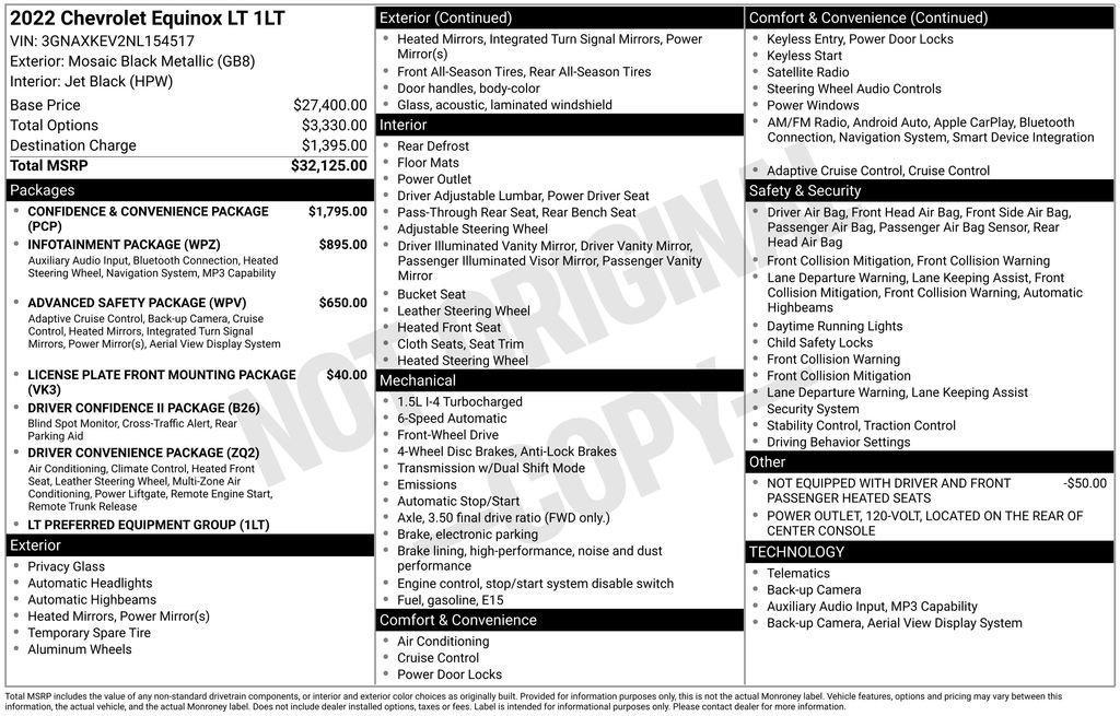 used 2022 Chevrolet Equinox car, priced at $22,909
