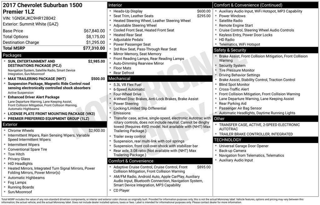 used 2017 Chevrolet Suburban car, priced at $18,800