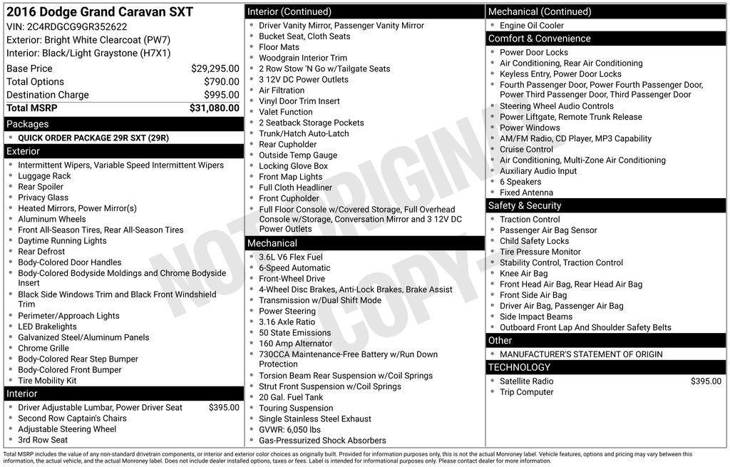 used 2016 Dodge Grand Caravan car, priced at $11,995