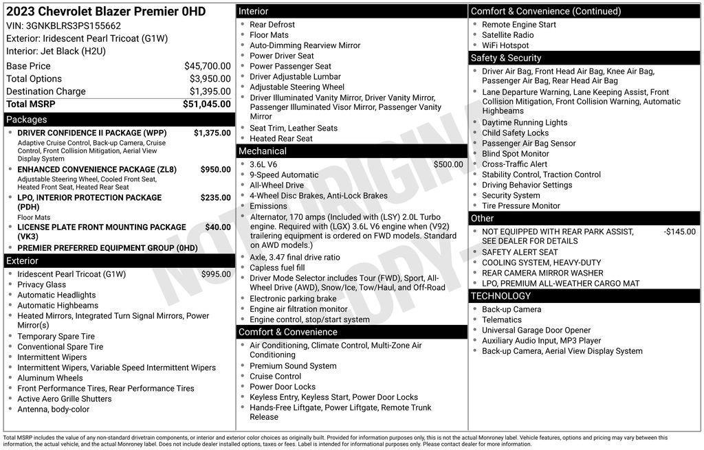 used 2023 Chevrolet Blazer car, priced at $32,623