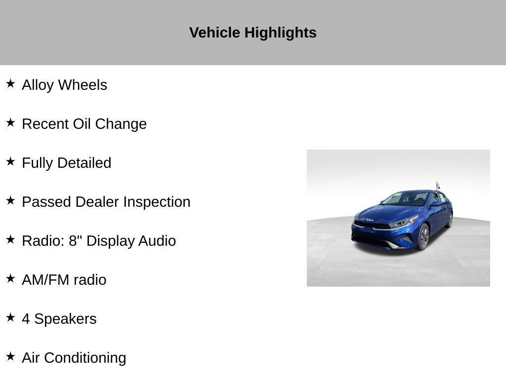 used 2023 Kia Forte car, priced at $19,432