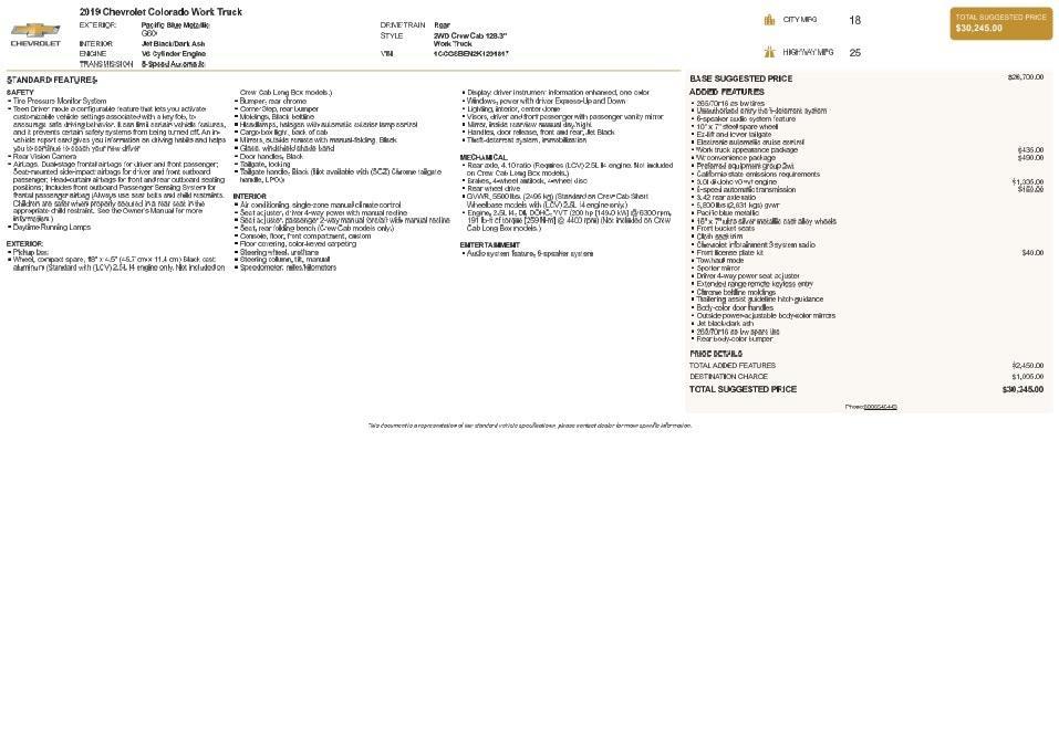 used 2019 Chevrolet Colorado car, priced at $19,100