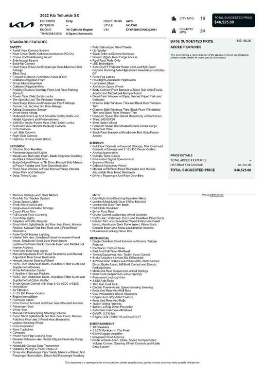 used 2022 Kia Telluride car, priced at $31,999