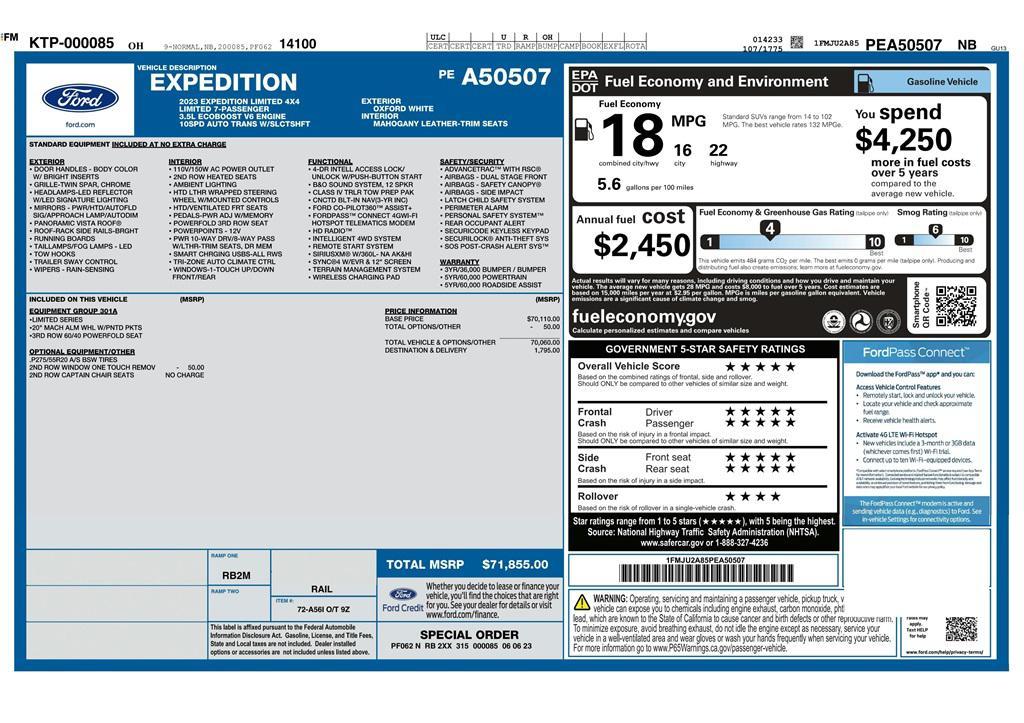 used 2023 Ford Expedition car, priced at $37,555