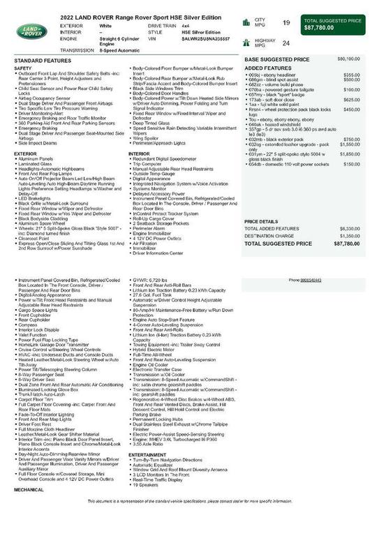 used 2022 Land Rover Range Rover Sport car, priced at $32,776