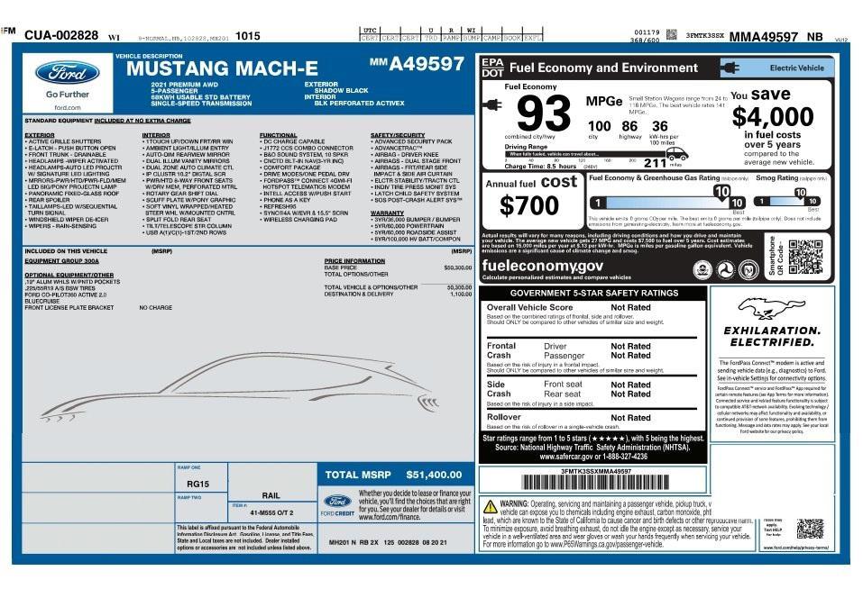 used 2021 Ford Mustang Mach-E car, priced at $21,789