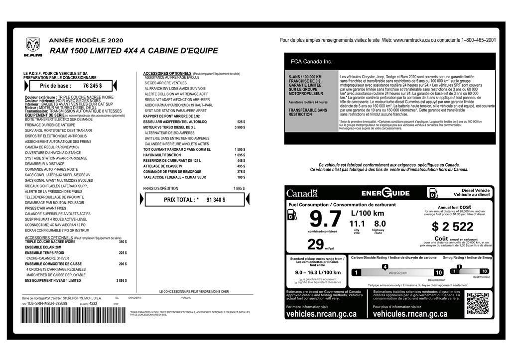 used 2020 Ram 1500 car, priced at $29,999