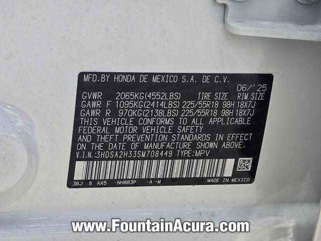 new 2025 Acura ADX car, priced at $38,950