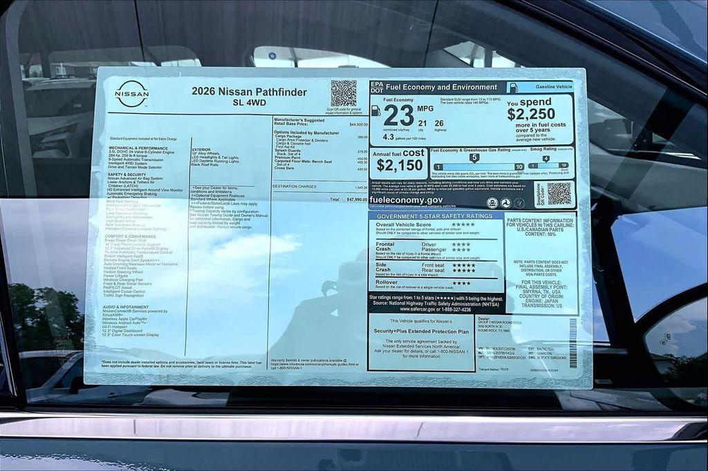 new 2026 Nissan Pathfinder car, priced at $44,715