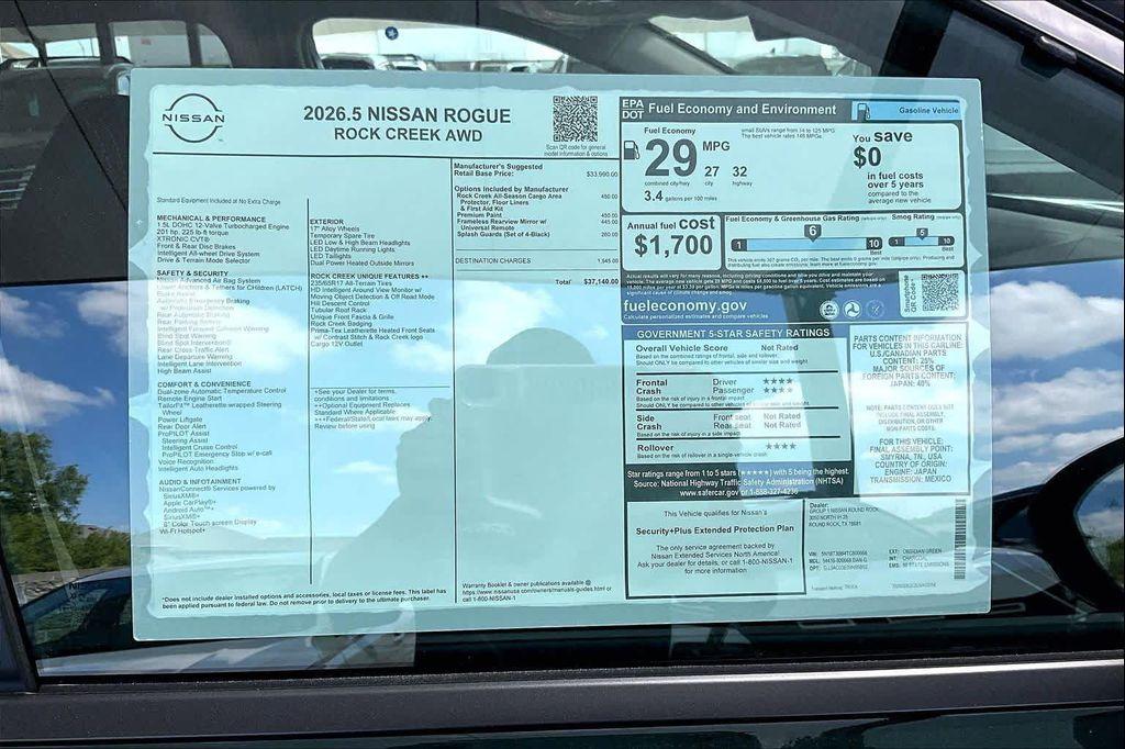 new 2026 Nissan Rogue car, priced at $33,865