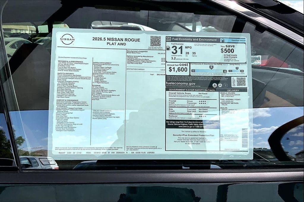 new 2026 Nissan Rogue car, priced at $38,830