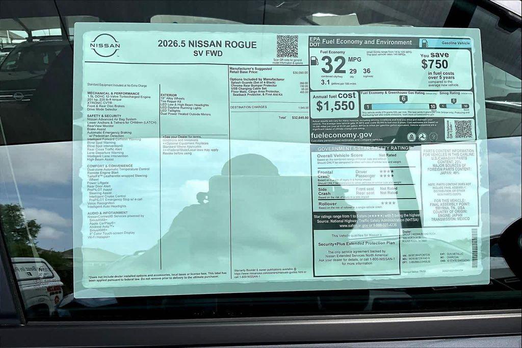 new 2026 Nissan Rogue car, priced at $29,370