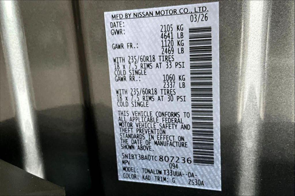new 2026 Nissan Rogue car, priced at $29,370