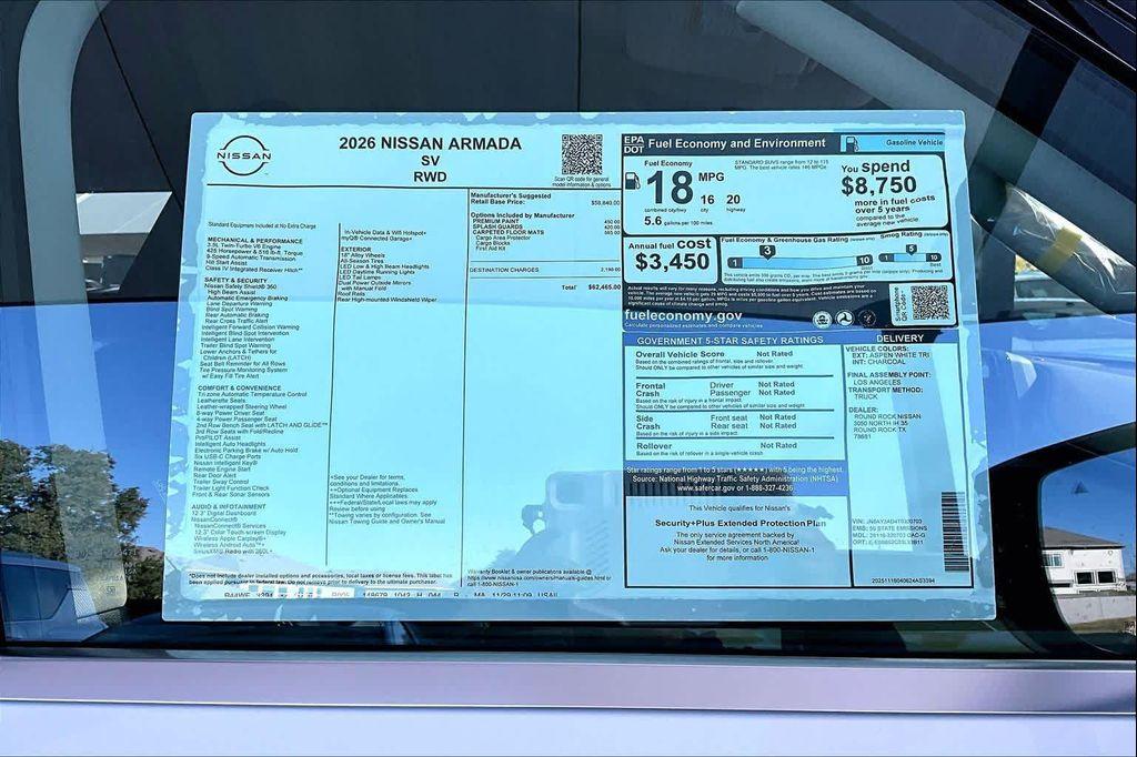new 2026 Nissan Armada car, priced at $62,690