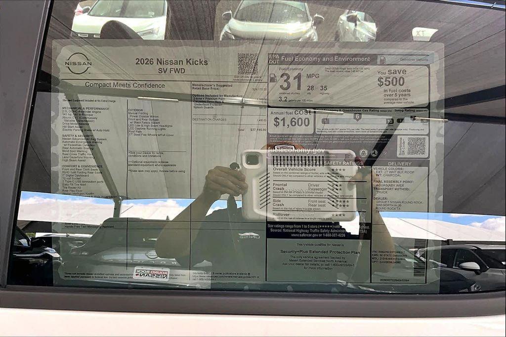 new 2026 Nissan Kicks car, priced at $25,920