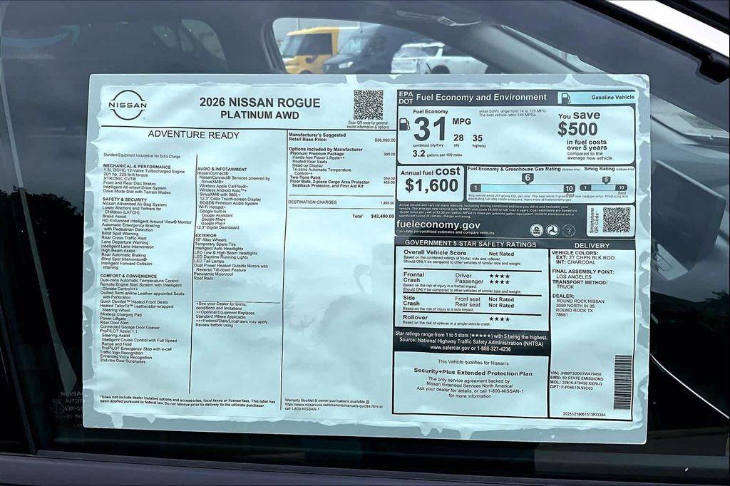 new 2026 Nissan Rogue car, priced at $37,704