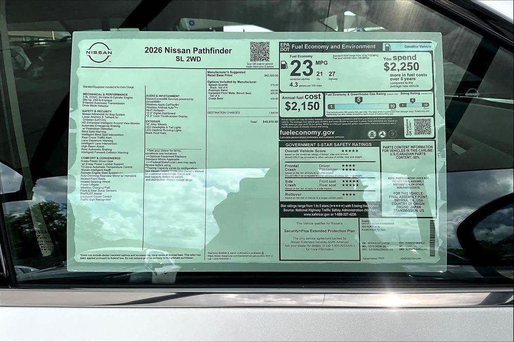 new 2026 Nissan Pathfinder car, priced at $42,335