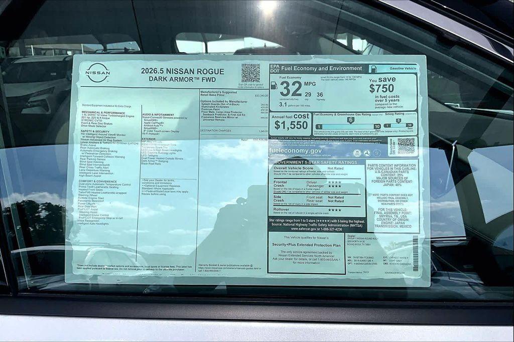 new 2026 Nissan Rogue car, priced at $33,650