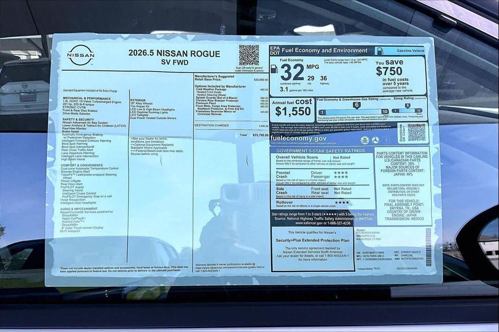 new 2026 Nissan Rogue car, priced at $29,253