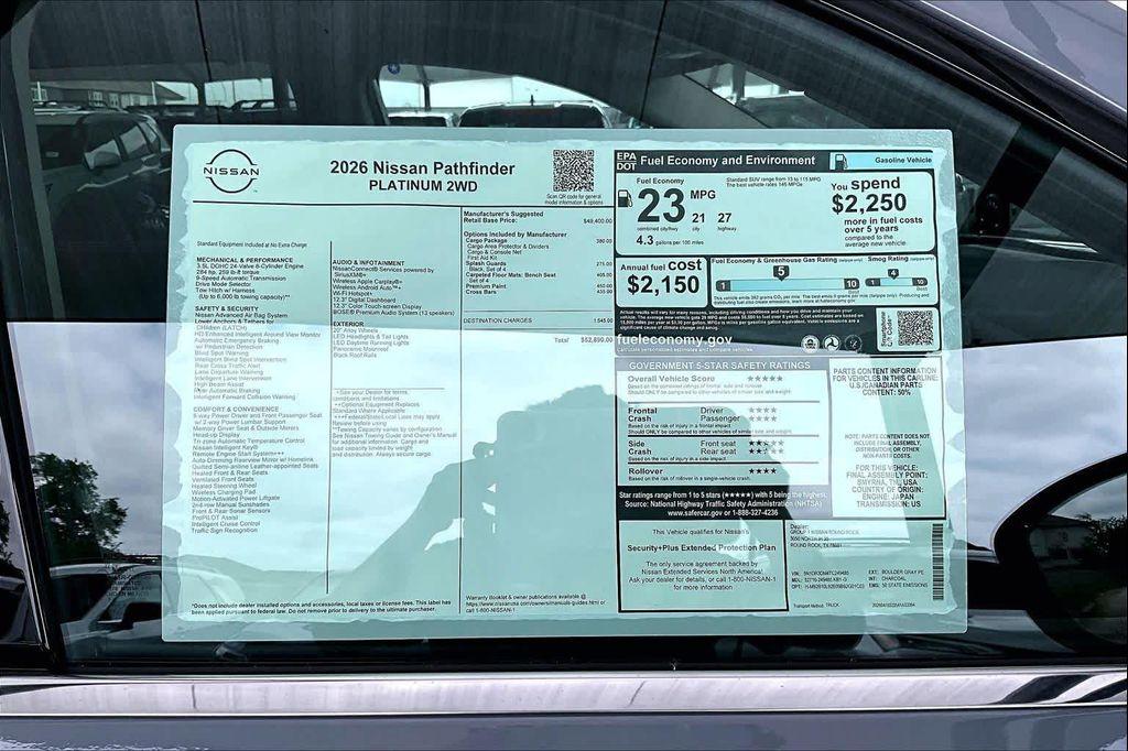 new 2026 Nissan Pathfinder car, priced at $49,615