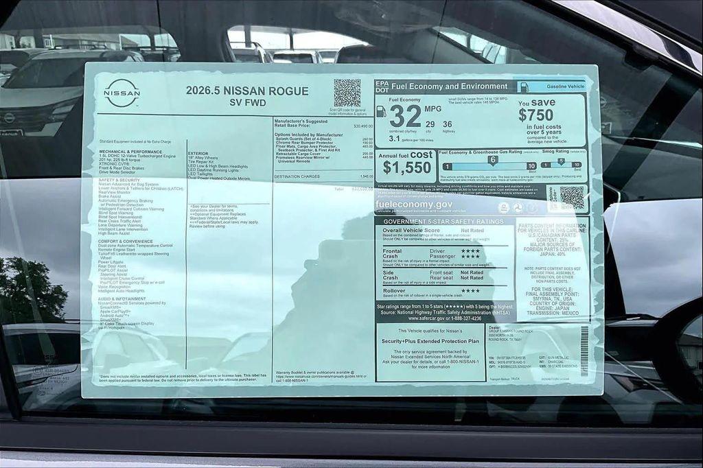 new 2026 Nissan Rogue car, priced at $30,325