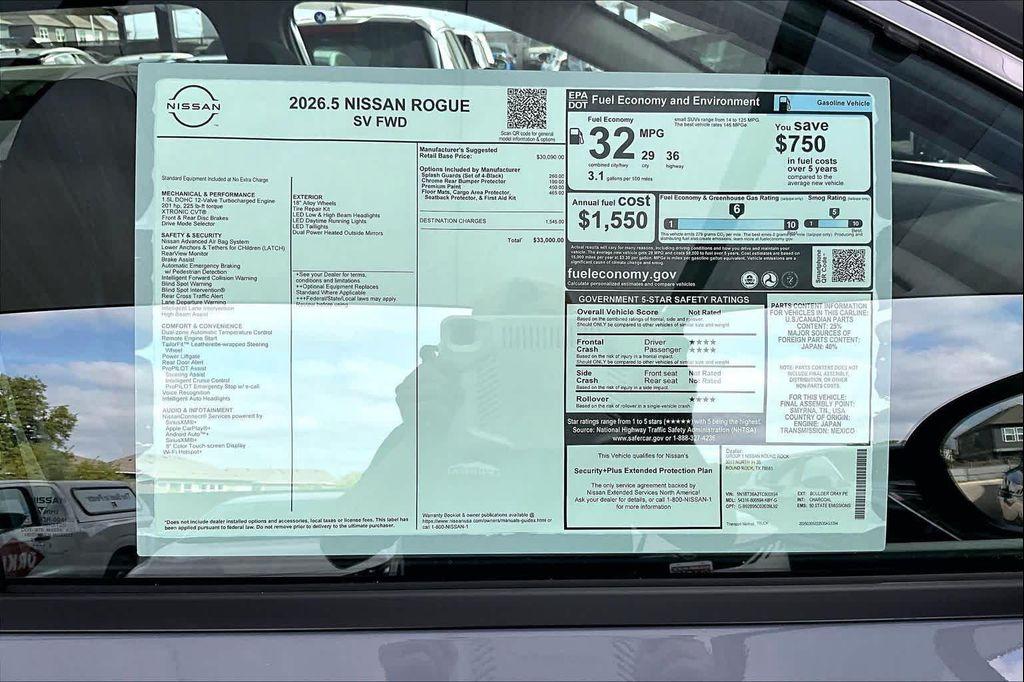 new 2026 Nissan Rogue car, priced at $29,725