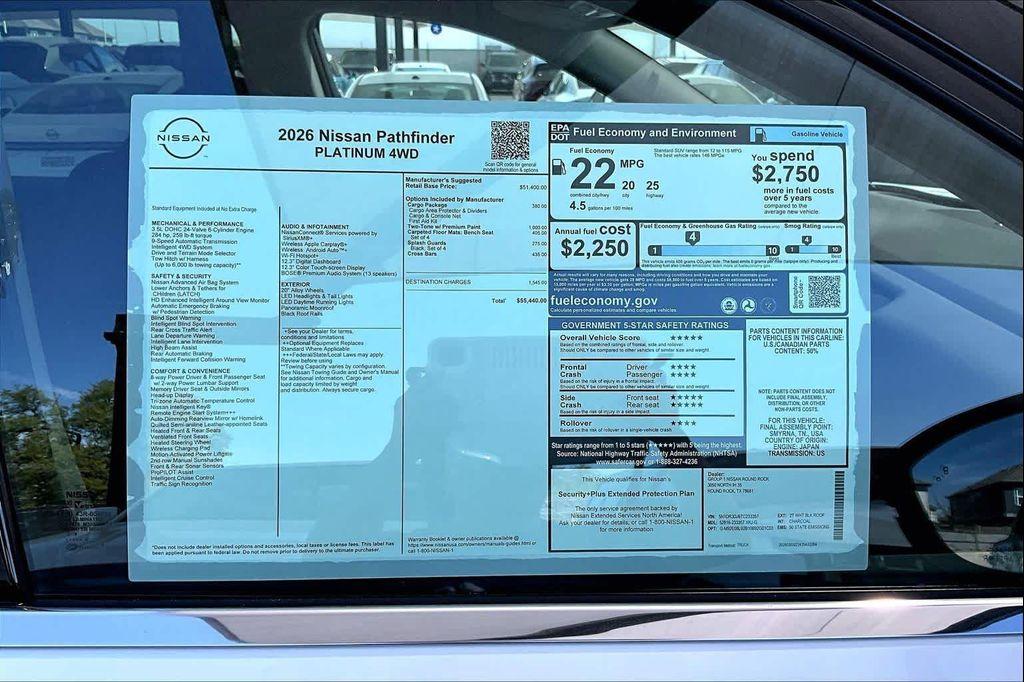 new 2026 Nissan Pathfinder car, priced at $52,165