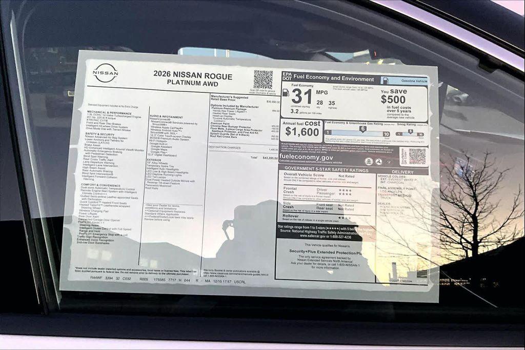 new 2026 Nissan Rogue car, priced at $37,699