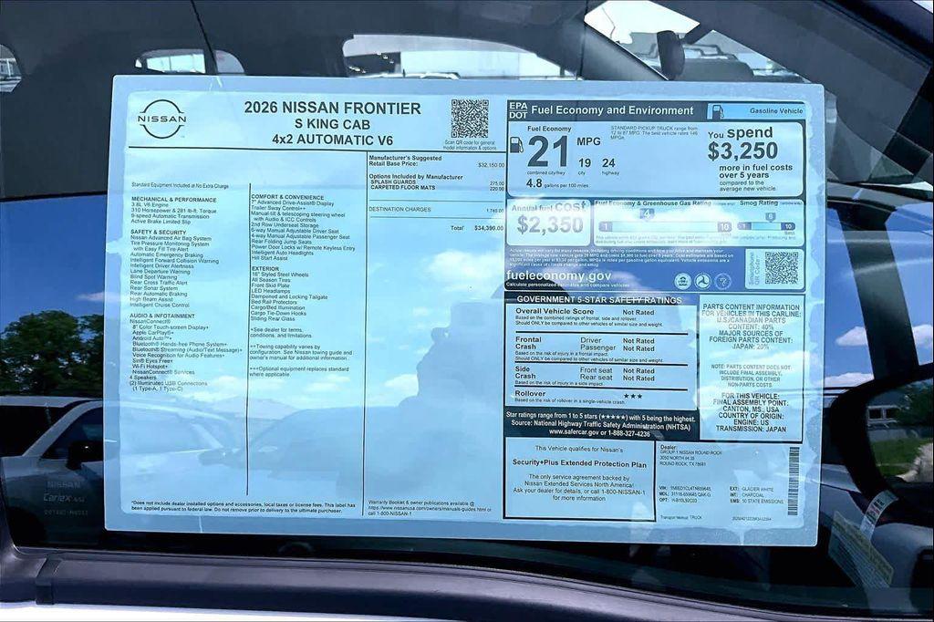 new 2026 Nissan Frontier car, priced at $32,115