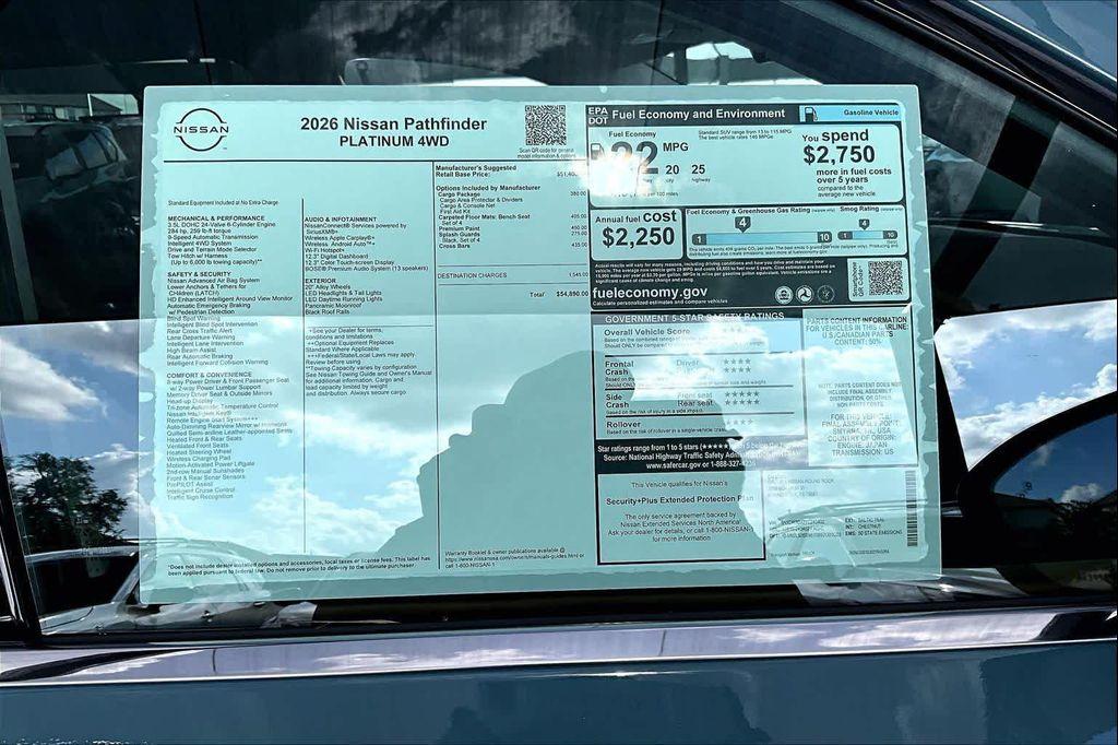 new 2026 Nissan Pathfinder car, priced at $51,615
