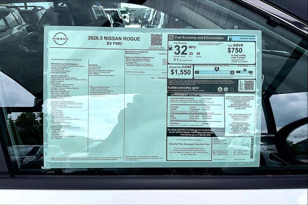 new 2026 Nissan Rogue car, priced at $29,675