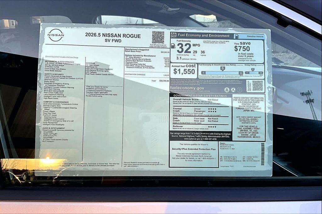 new 2026 Nissan Rogue car, priced at $29,520