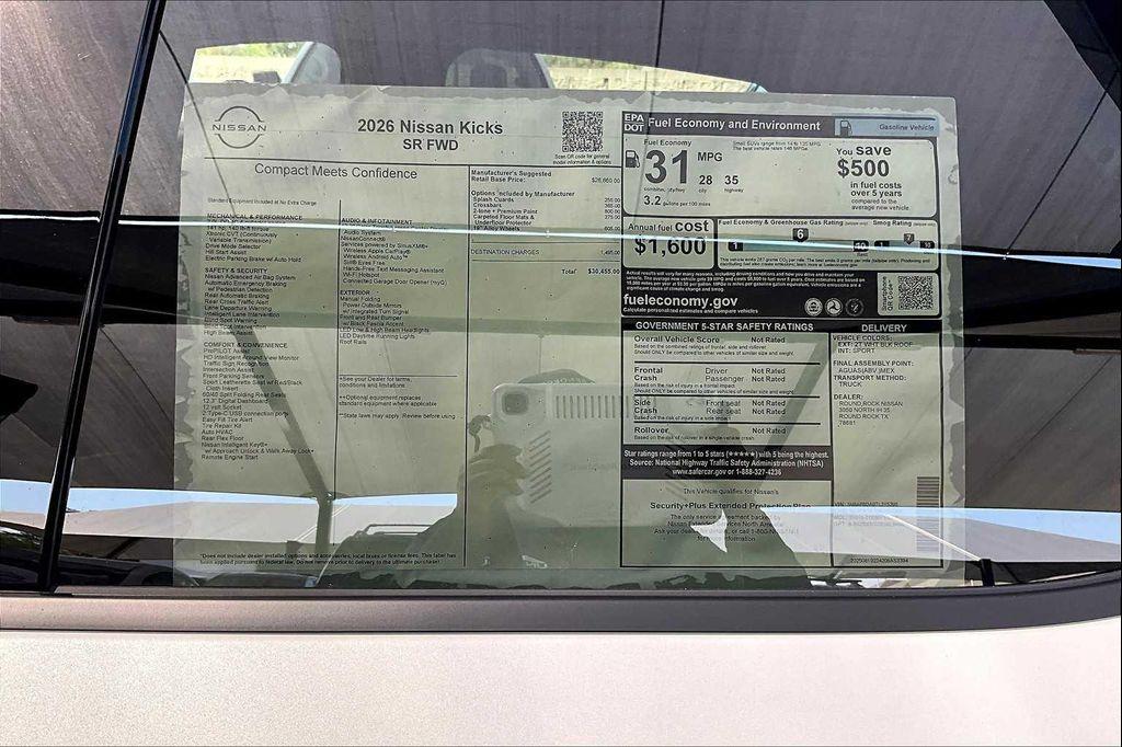 new 2026 Nissan Kicks car, priced at $28,109