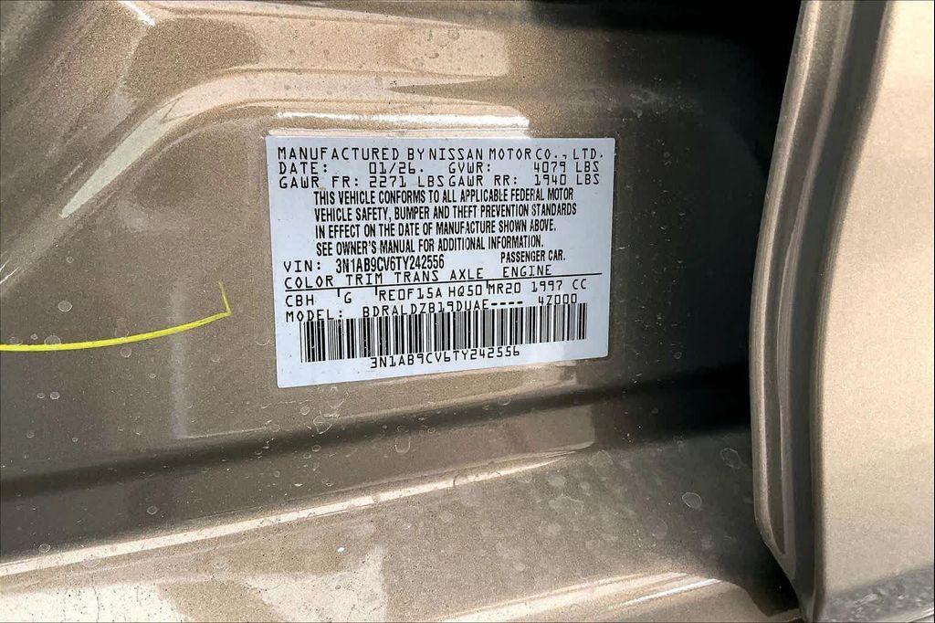 new 2026 Nissan Sentra car, priced at $26,545