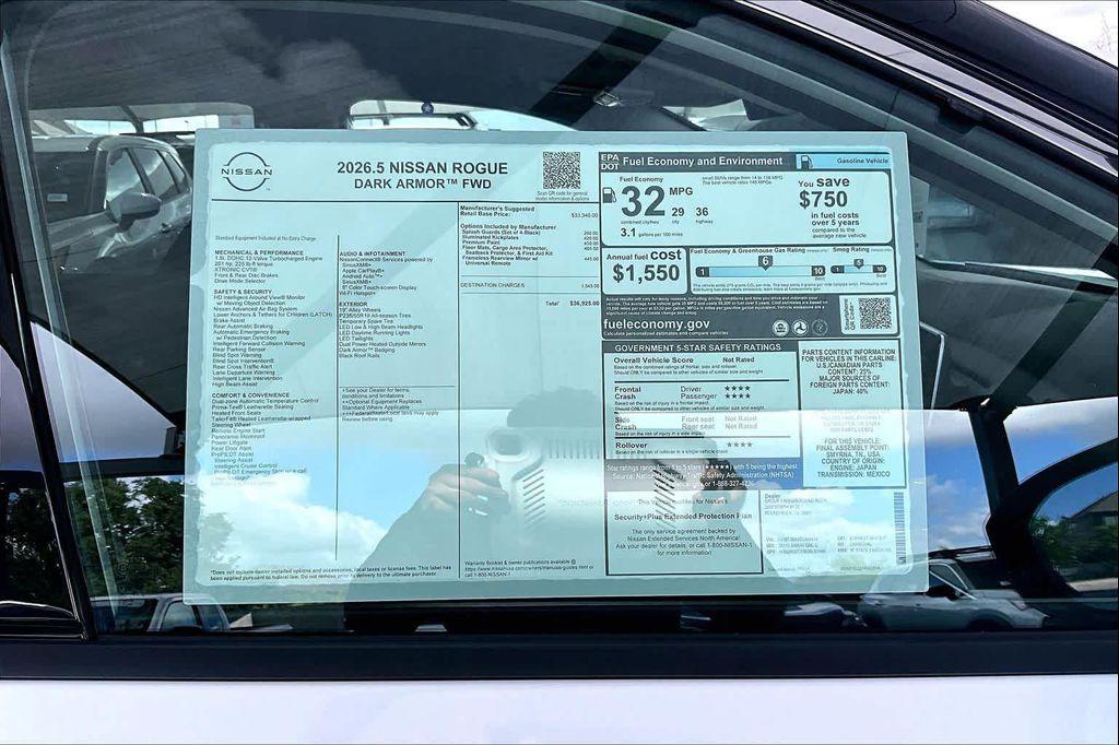 new 2026 Nissan Rogue car, priced at $33,650