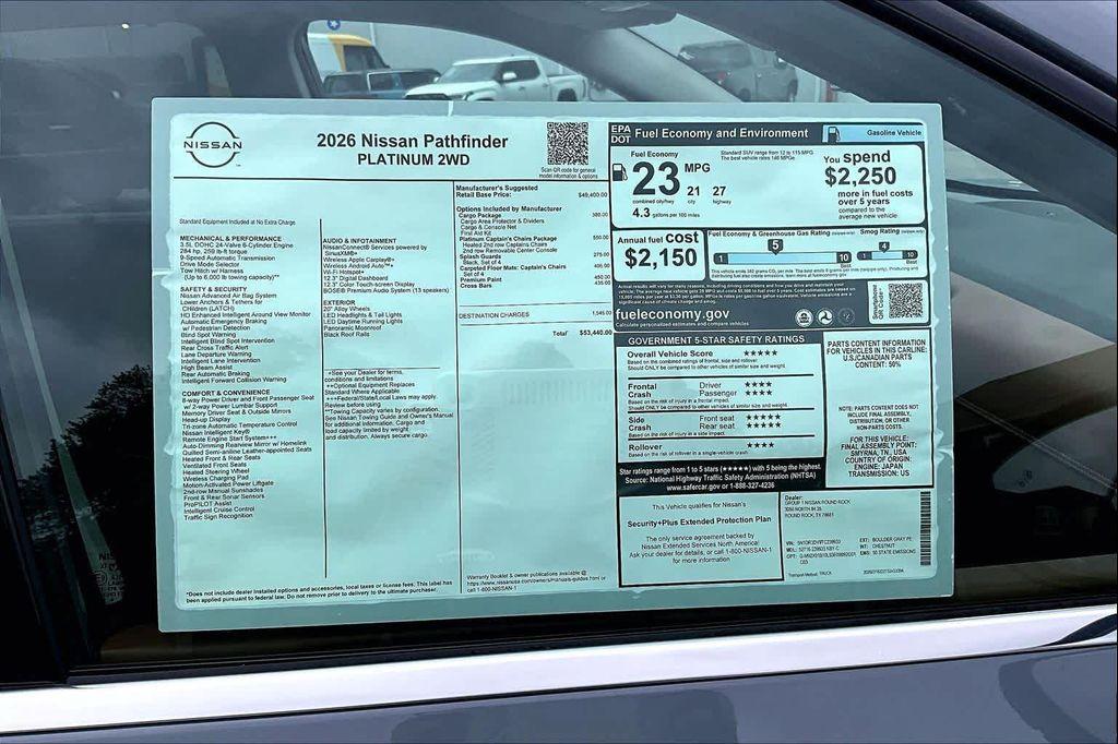 new 2026 Nissan Pathfinder car, priced at $50,165